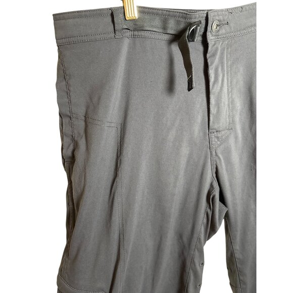 Prana Hiking Outdoor Pants Cropped Womans Size Large Mesh Multi Pockets Vents - Picture 2 of 8